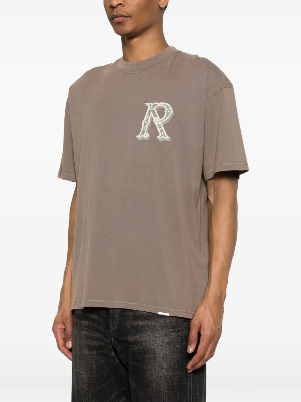  Represent Western Initial Embroidered T-shirt - Brown 