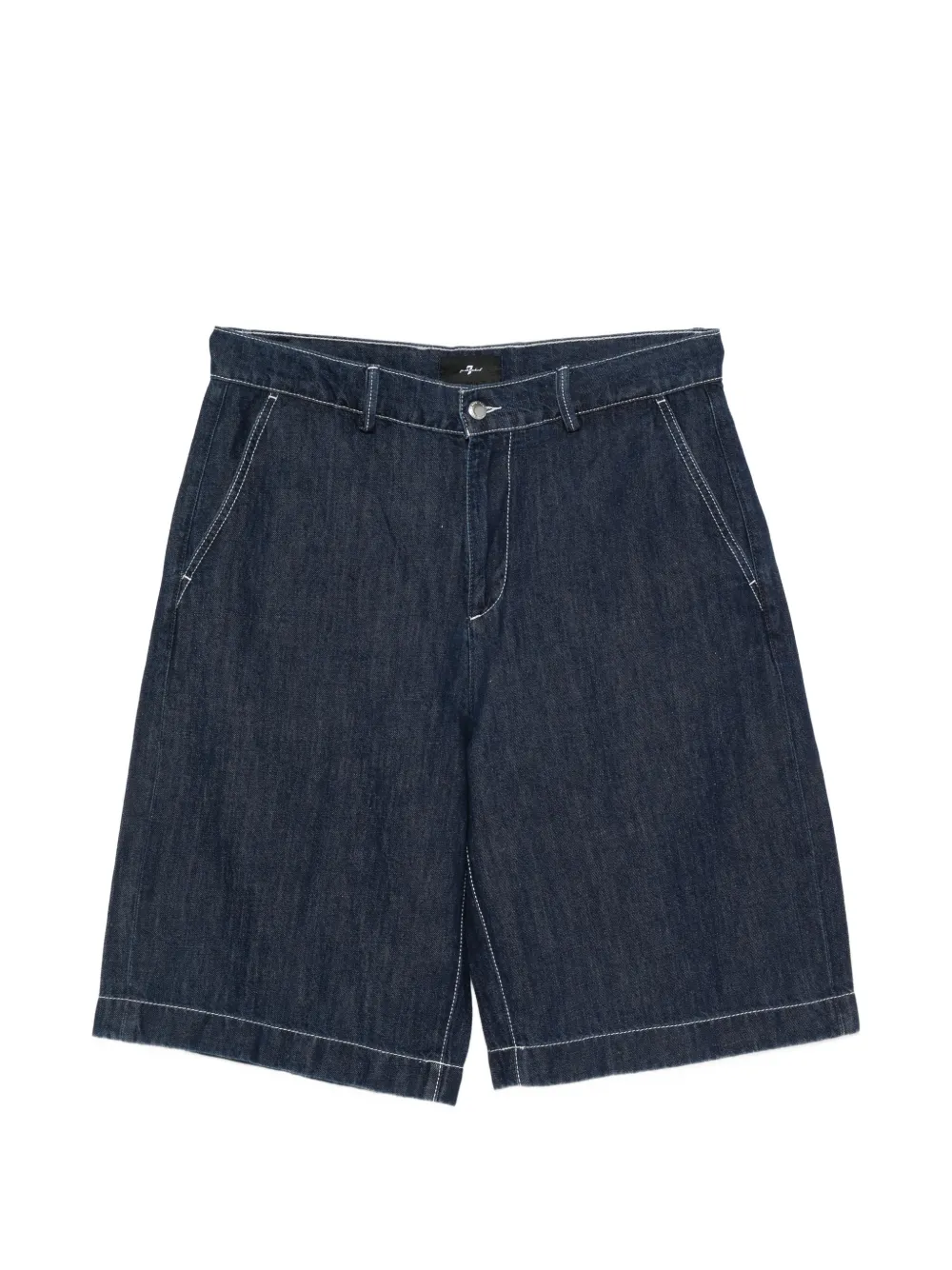 7 For All Mankind contrast-stitch shorts - Blu