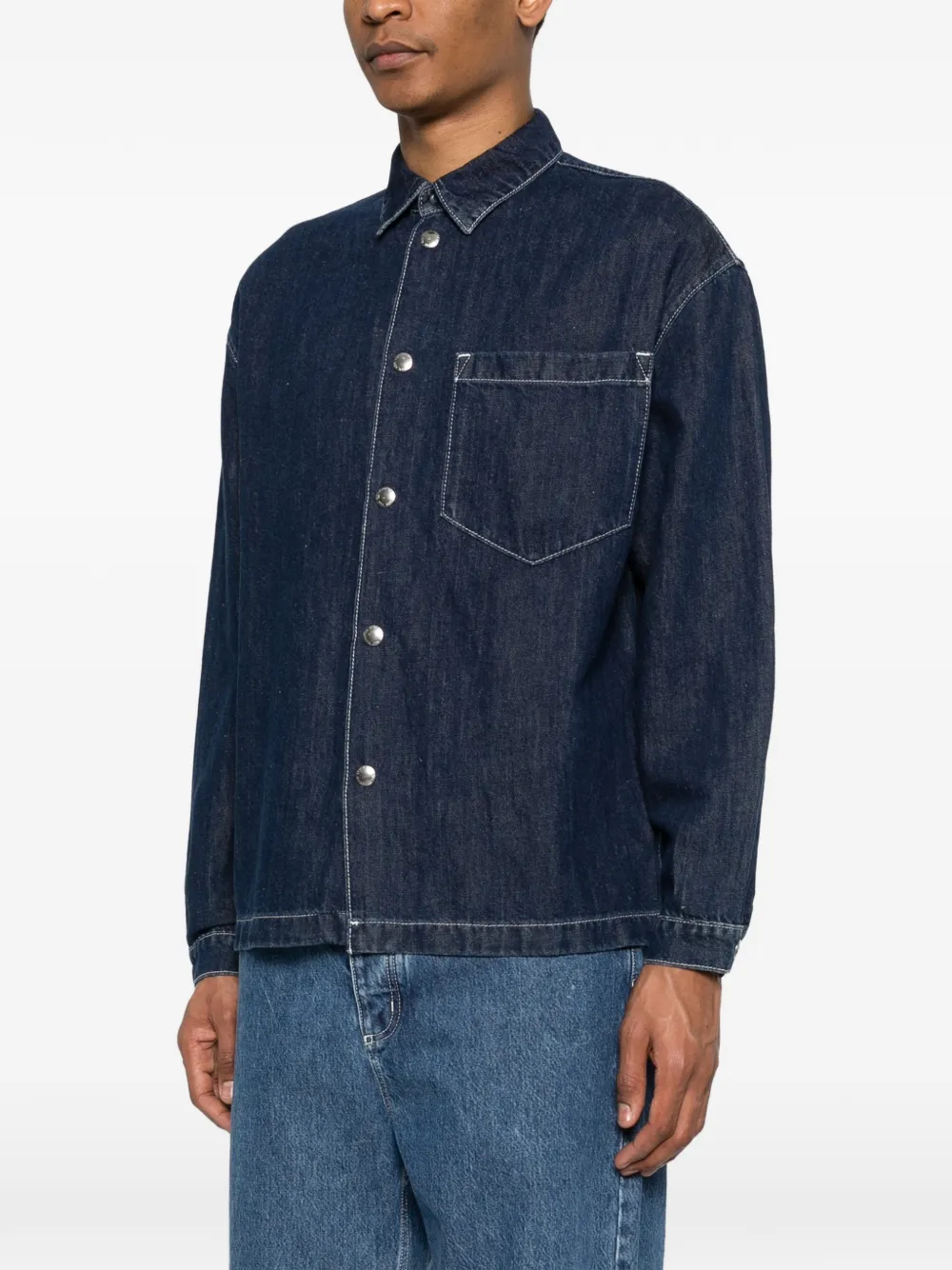  7 For All Mankind Patch-pocket Overshirt - Blue 