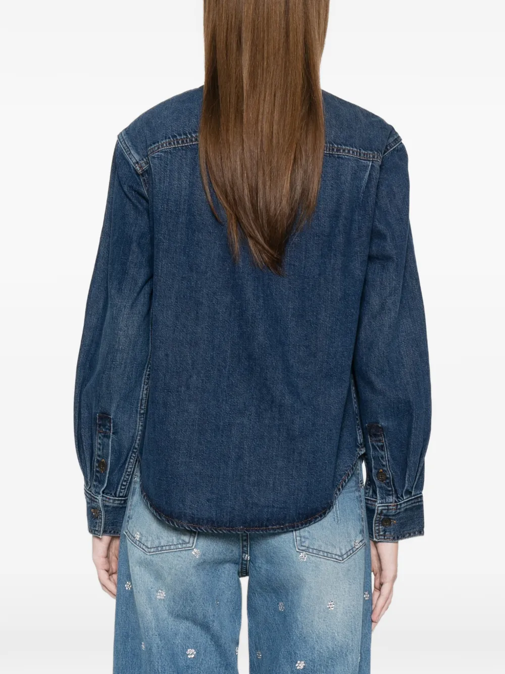 FRAME Shirt met opgestikte zak Blauw