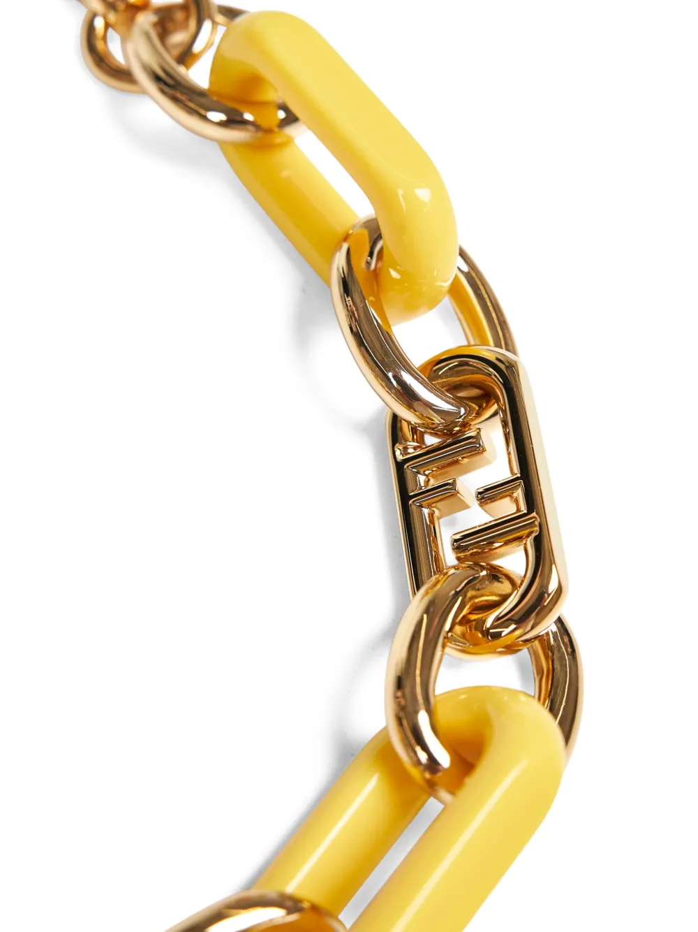  Fendi Mini Ff Chain Bag Strap - Yellow 