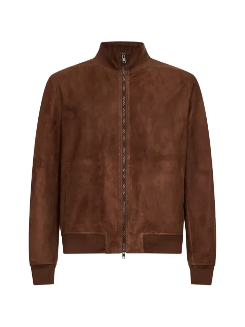 Salvatore Santoro ribbed-collar leather jacket