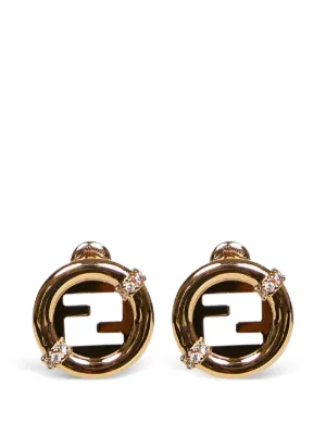 FENDI FFロゴ ピアス | ゴールドトーン | FARFETCH JP