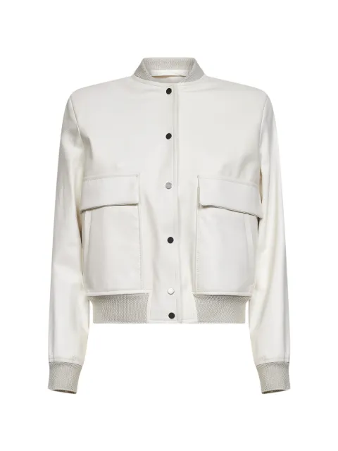 Salvatore Santoro ribbed leather bomber jacket