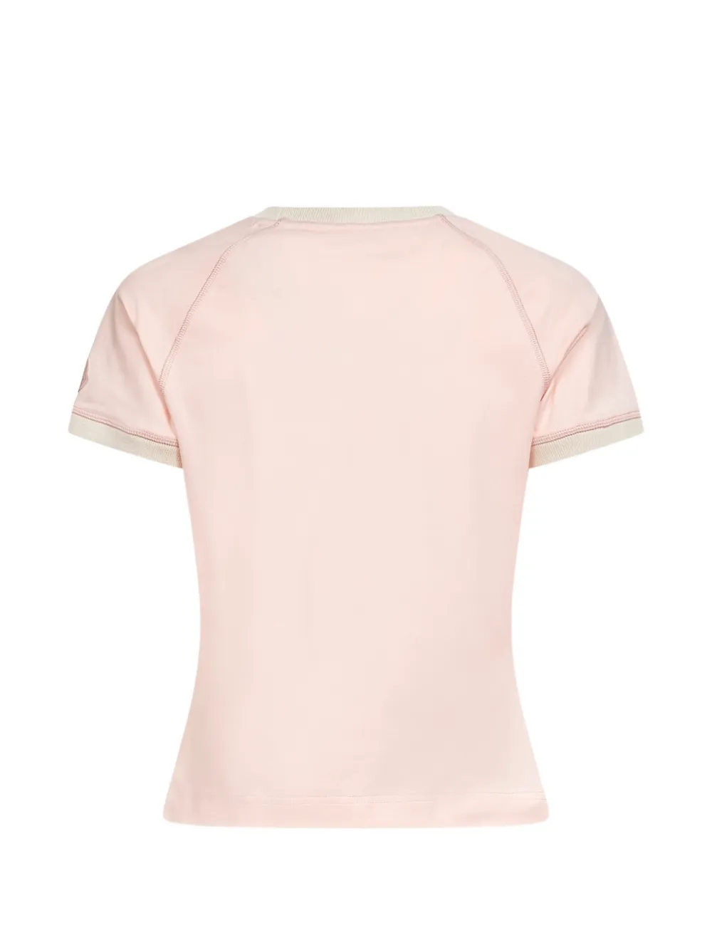 Moncler Geribbeld T-shirt met hartprint Roze