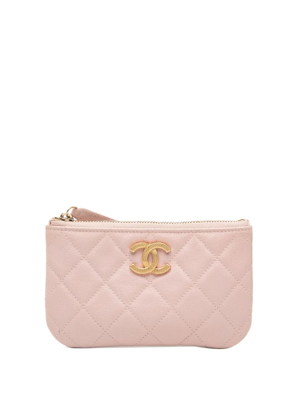 CHANEL Pre-Owned 2021-2025 Mini Quilted Caviar O Case pouch - Rosa