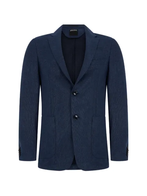 Zegna blazer con bolsillo de parche