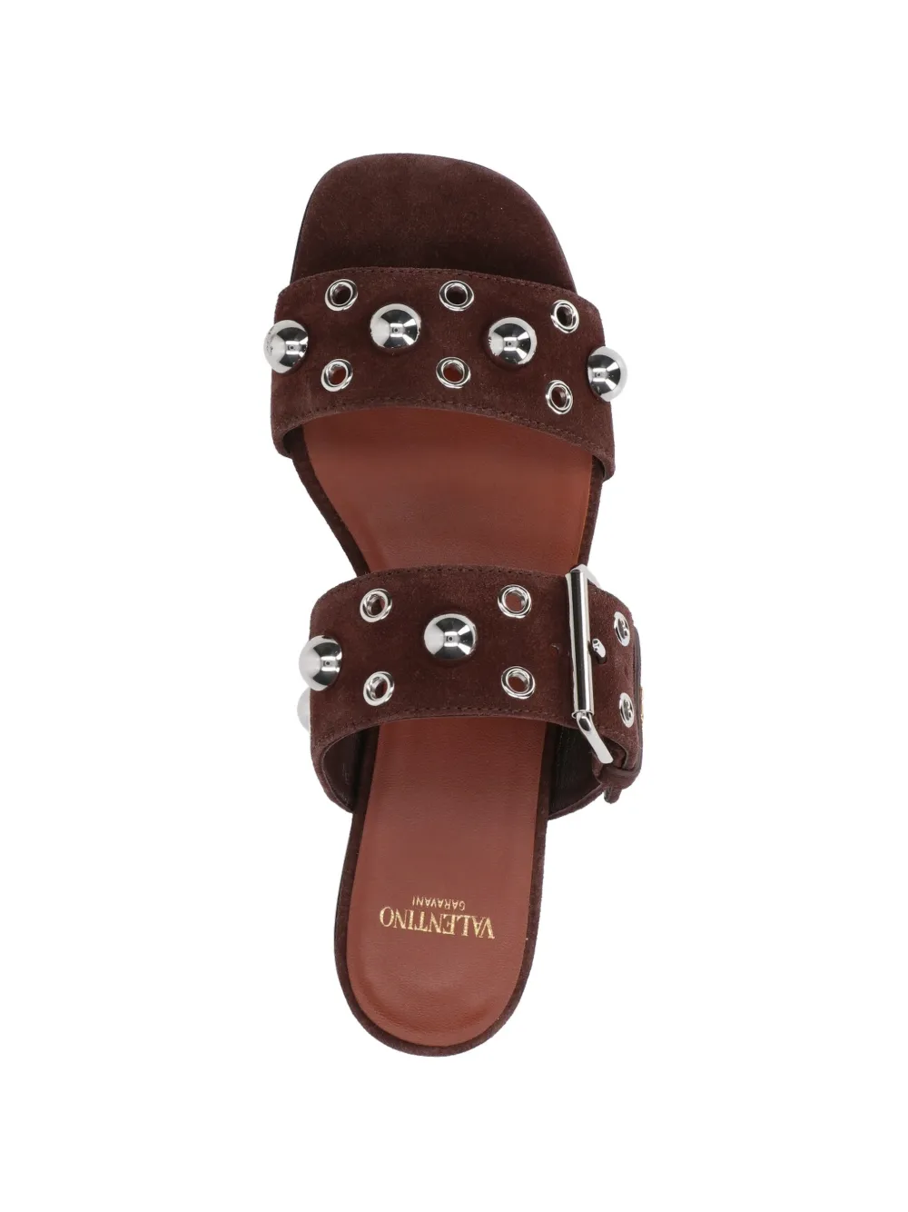 Valentino Garavani Nellcôte sandalen met studs en gesp Bruin