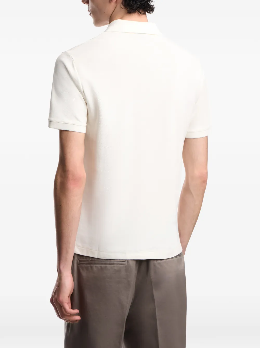 Emporio Armani Piqué slim-fit poloshirt Beige