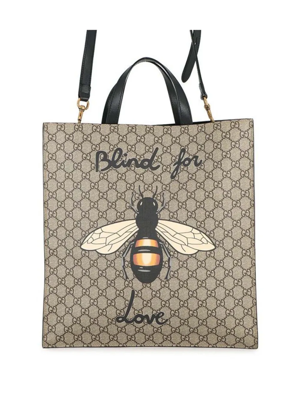 Gucci Pre-Owned 2000-2015 GG Supreme Blind For Love satchel - Marrone