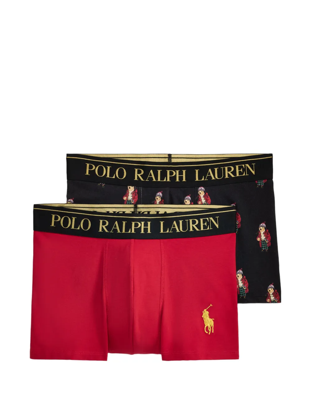 Polo Ralph Lauren Twee Polo Bear boxershorts met logoband Rood