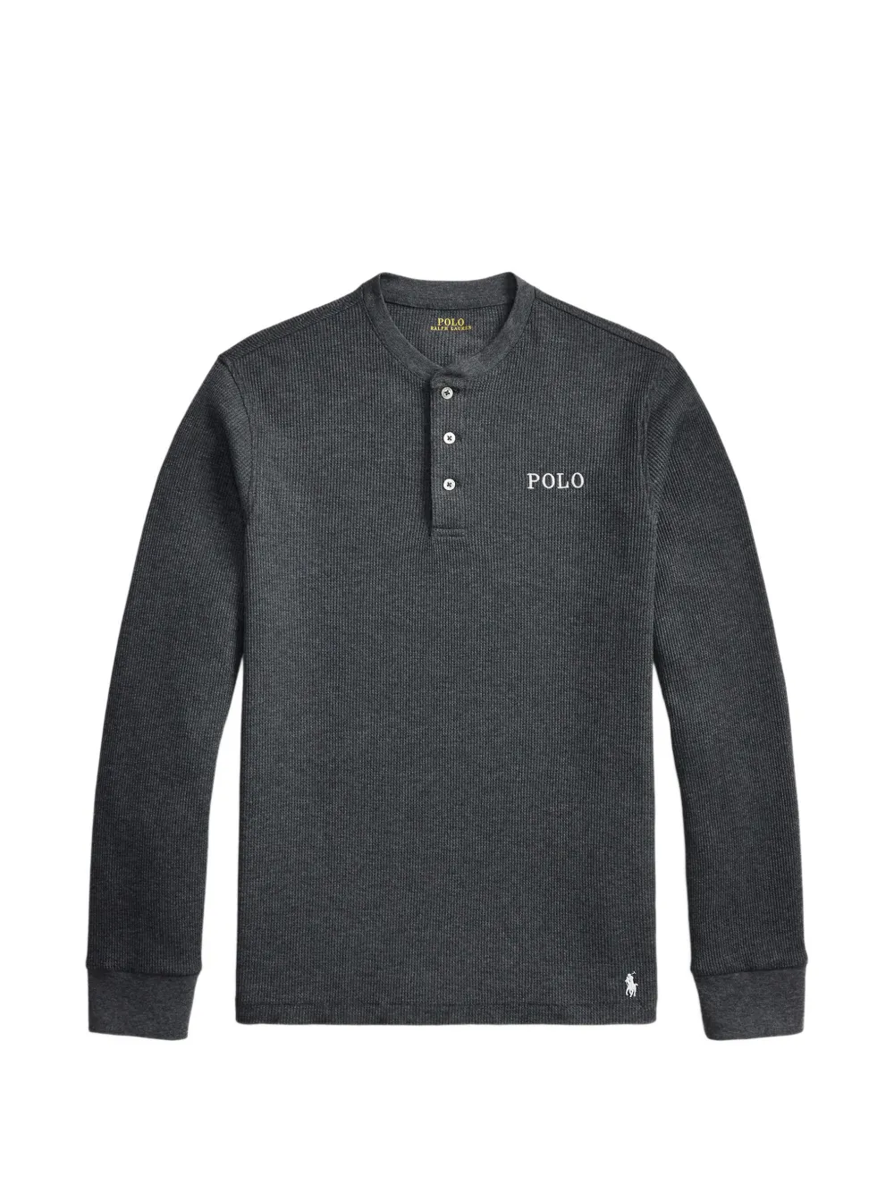 Polo Ralph Lauren Pyjama-Oberteil aus Waffelstrick - Grau