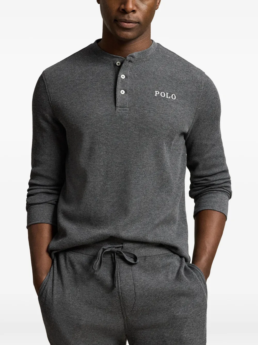 Polo Ralph Lauren Overhemd met wafelpatroon Grijs
