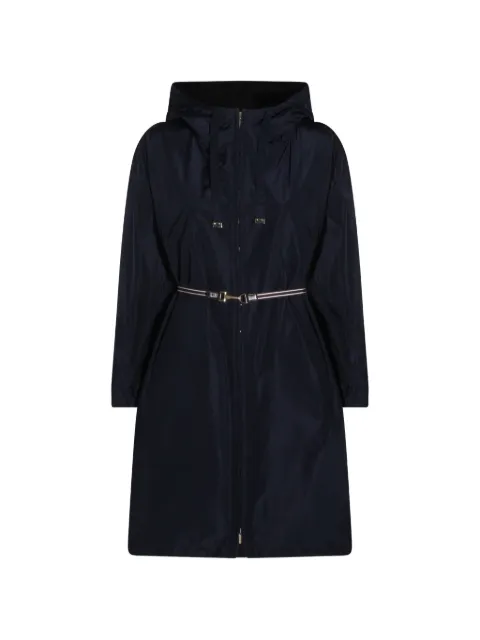 Max Mara chamarra con cinturón y capucha