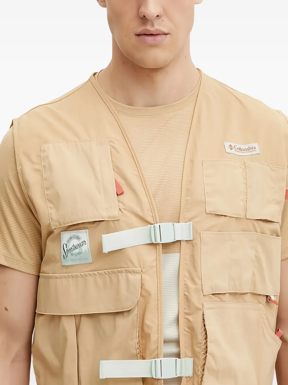 Columbia Covemulti-pocket belted jacket Beige