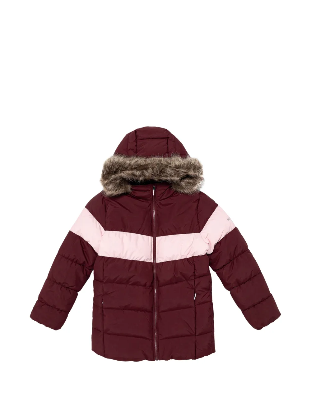 Columbia faux-fur trim padded ski jacket - Rouge Columbia faux-fur trim padded ski jacket - Rouge