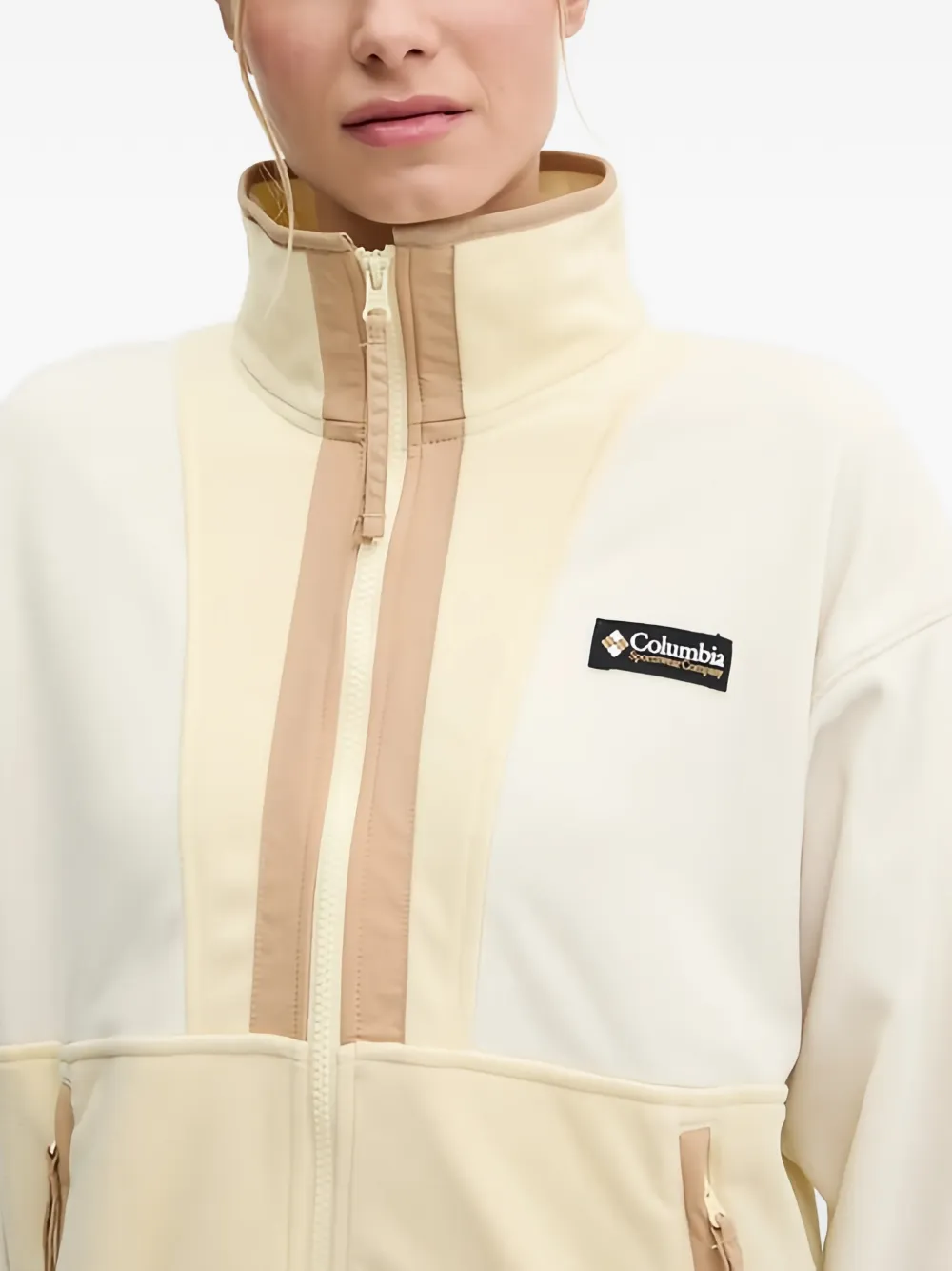 Columbia Top met rits Beige