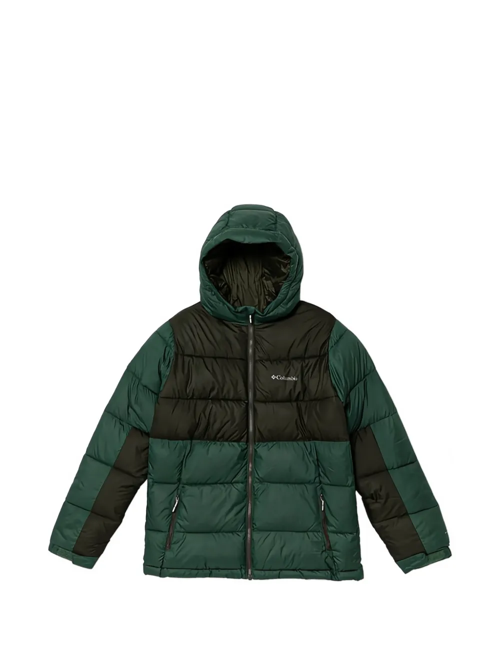 Columbia logo-print padded jacket - Verde