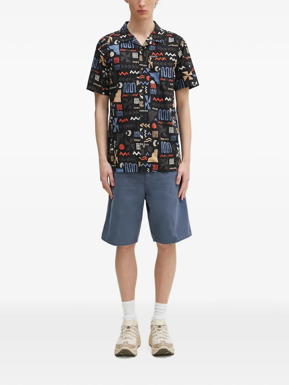 Columbia geometric-print shirt Zwart