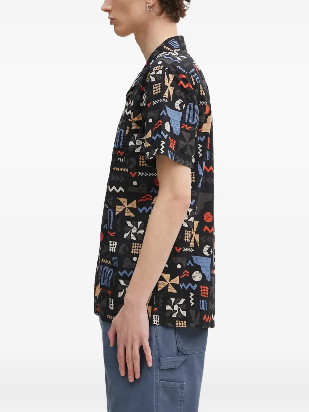 Columbia geometric-print shirt Zwart