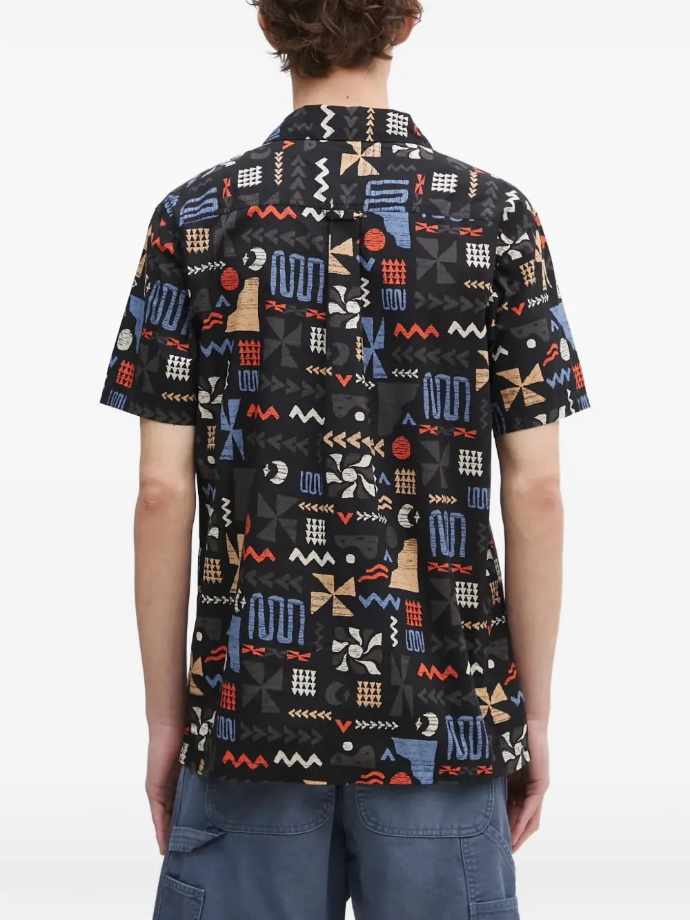 Columbia geometric-print shirt Zwart
