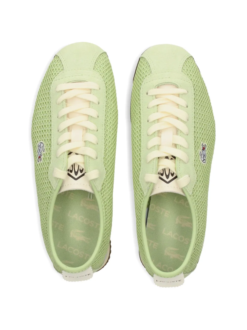 Lacoste Club-Low sneakers met mesh logo Groen