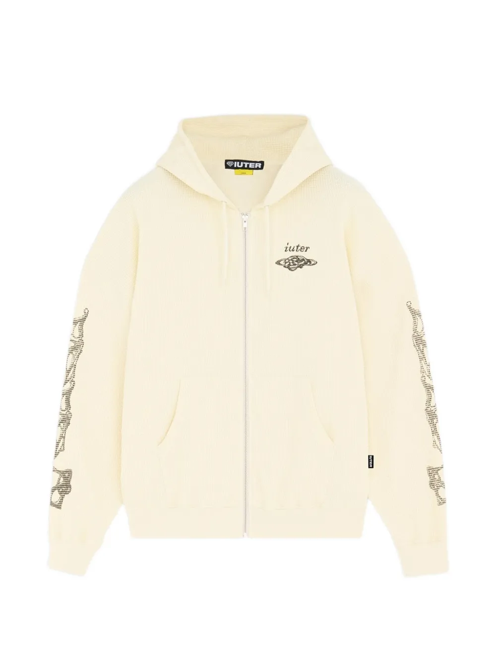 IUTER waffle zip hoodie - Toni neutri