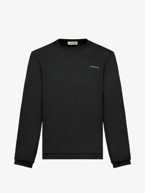 Premiata pull à logo imprimé et cou nervuré