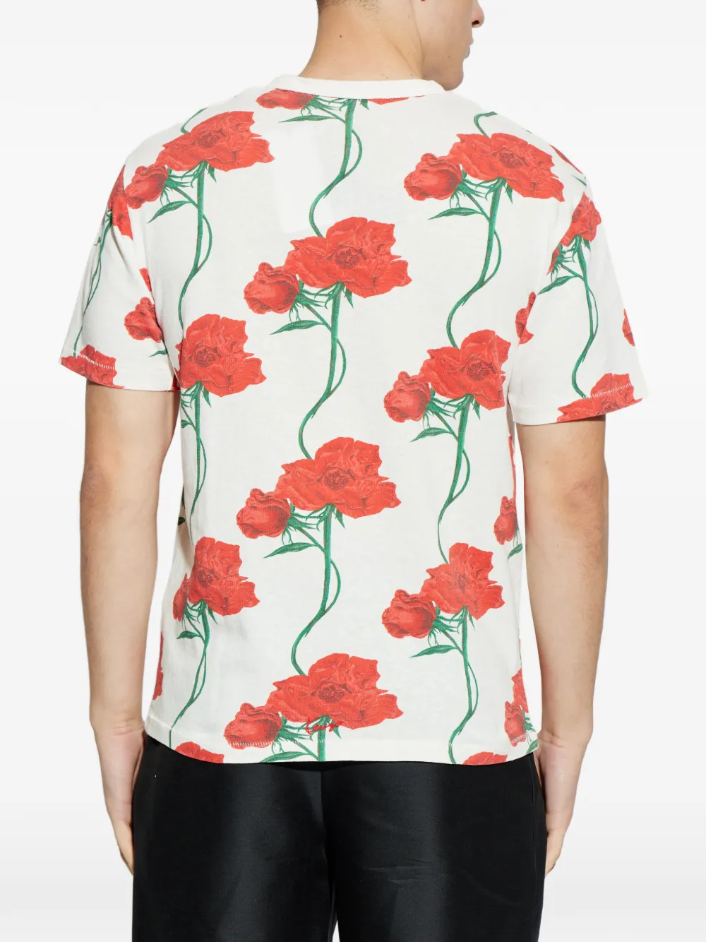Kenzo T-shirt met bloemenprint Wit
