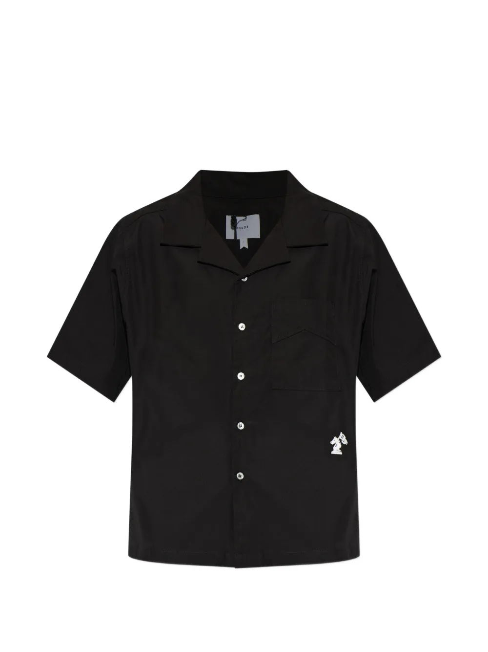 RHUDE short-sleeve embroidered shirt - Nero