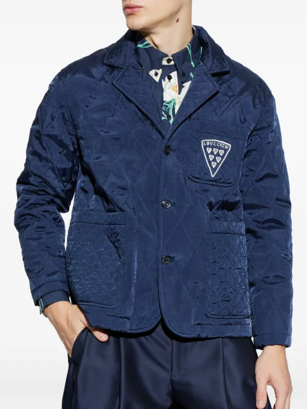 Kenzo Badges Quilted Workwear Jacket | Blue | FARFETCH ID