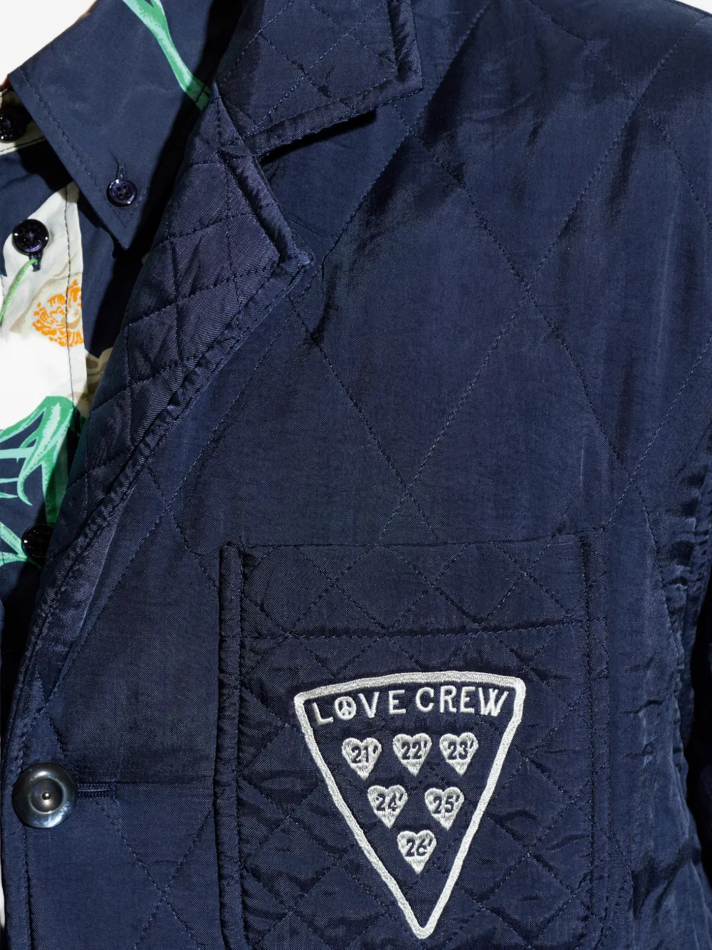 Kenzo Badges gewatteerd workwear jack Blauw
