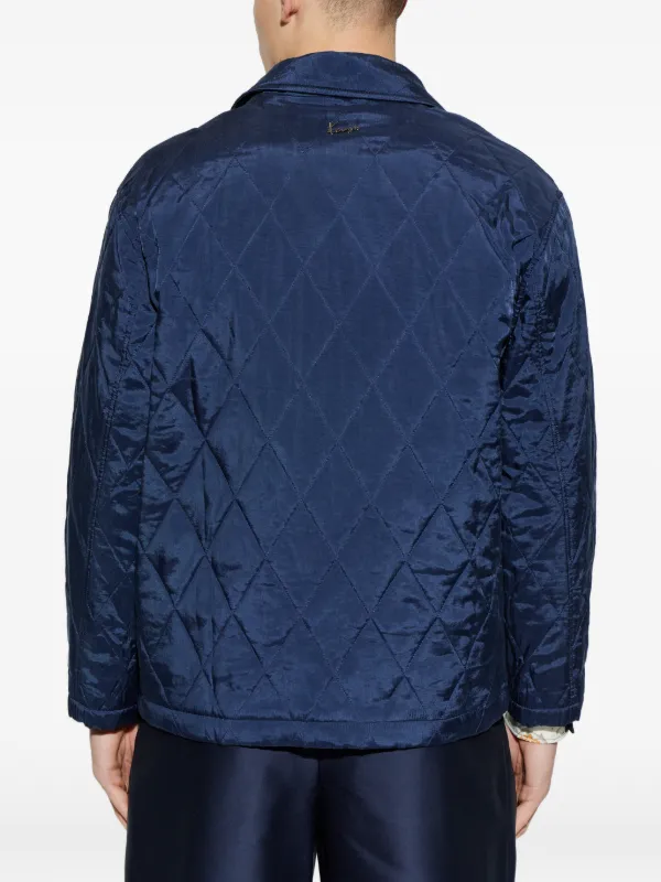 Kenzo Badges Quilted Workwear Jacket | Blue | FARFETCH ID