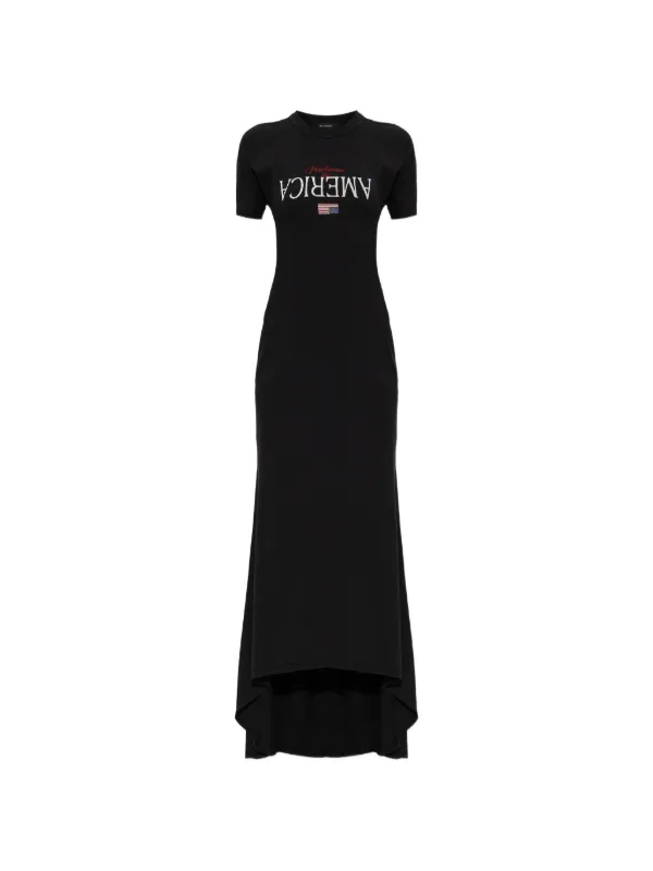 Willy Chavarria Welcome to America Dress in Black