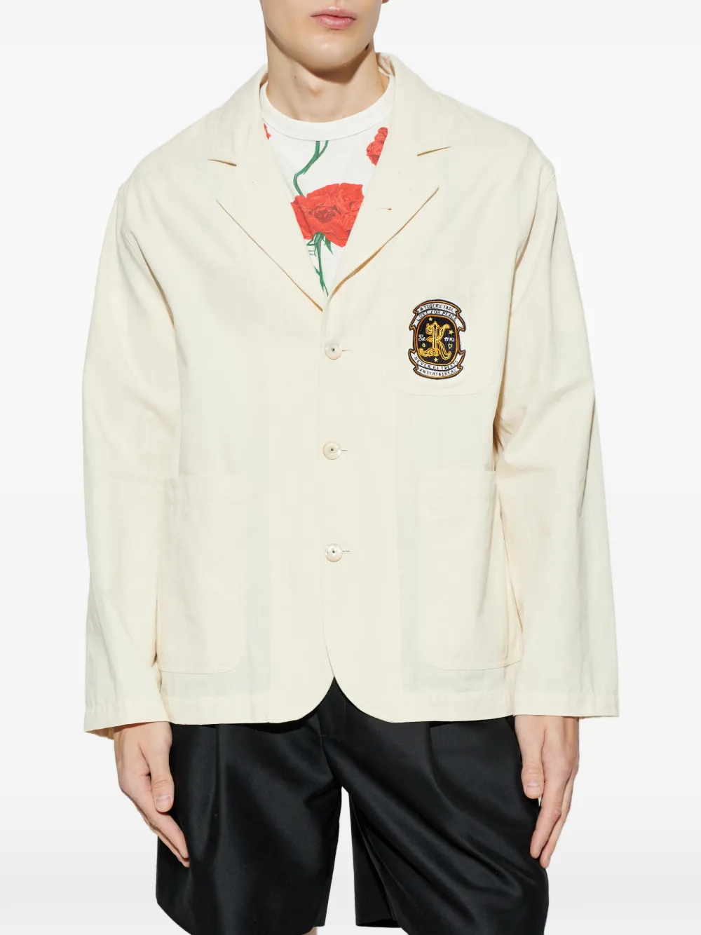 Kenzo Jack met opgestikte zak Beige