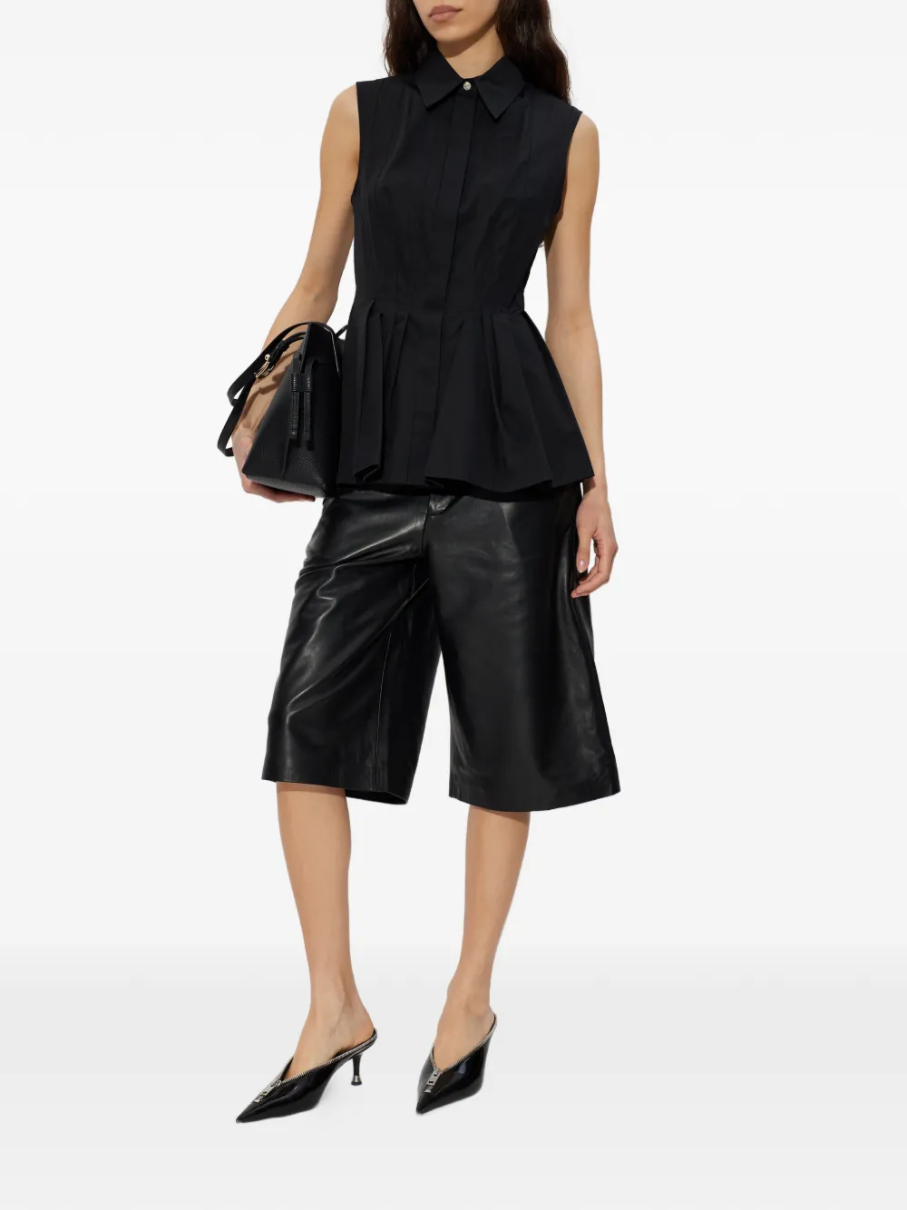 Sportmax Certosa blouse met geplooid detail Zwart