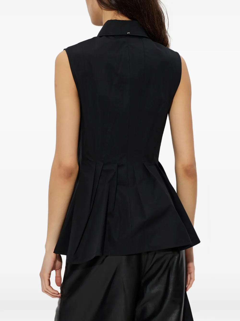 Sportmax Certosa blouse met geplooid detail Zwart