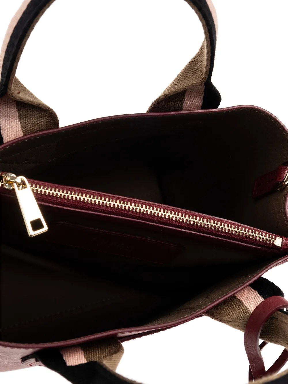 Furla Kleine Divide It leren shopper Rood