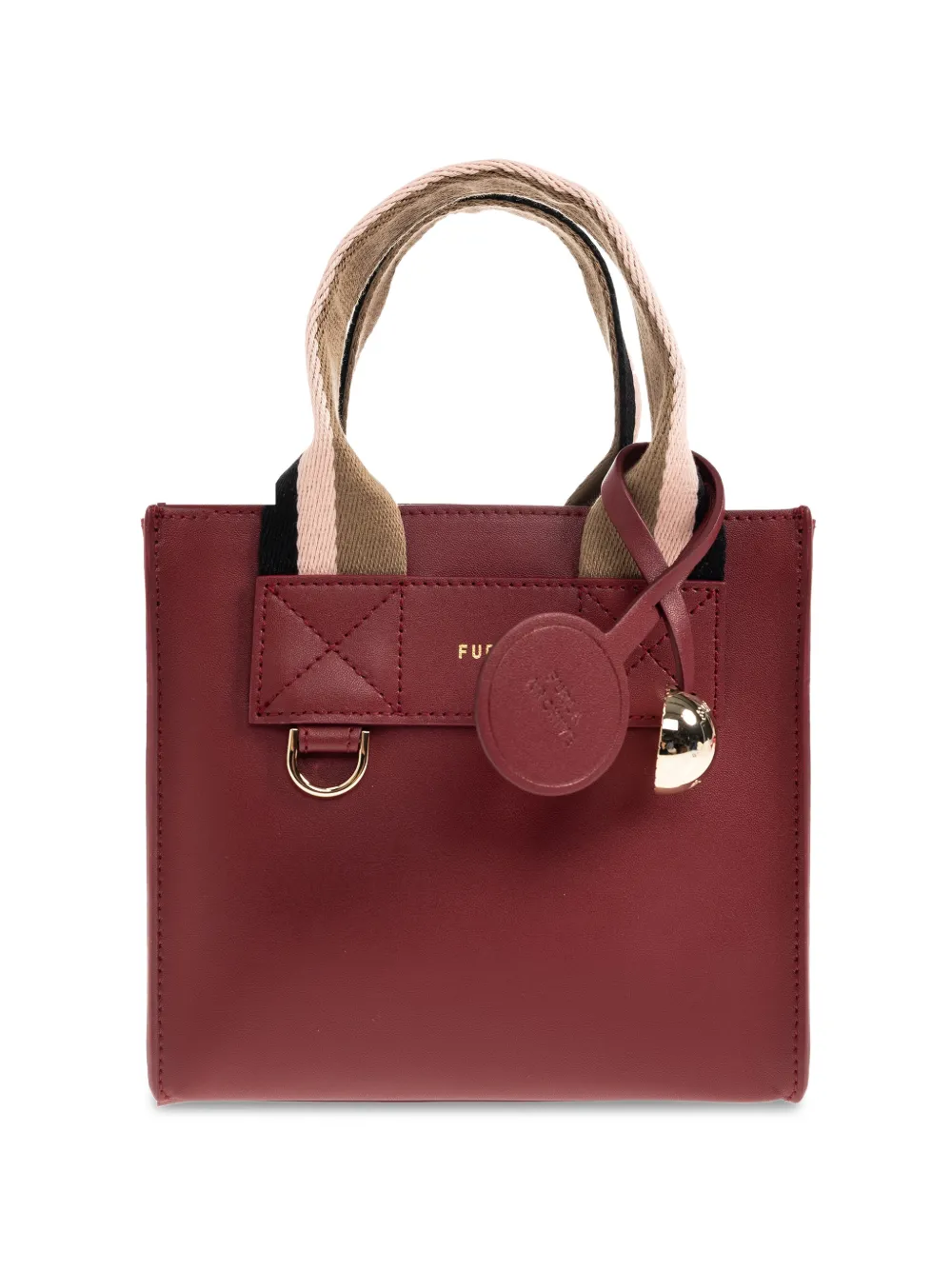 Furla mini Divide It leather tote bag - Rot