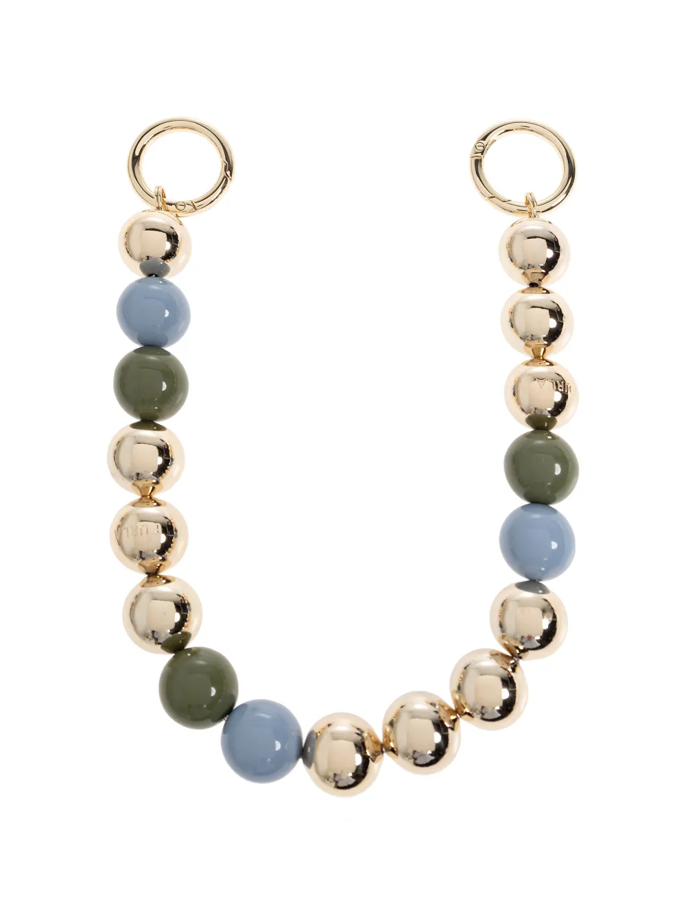 Furla engraved-logo bag handle - Oro