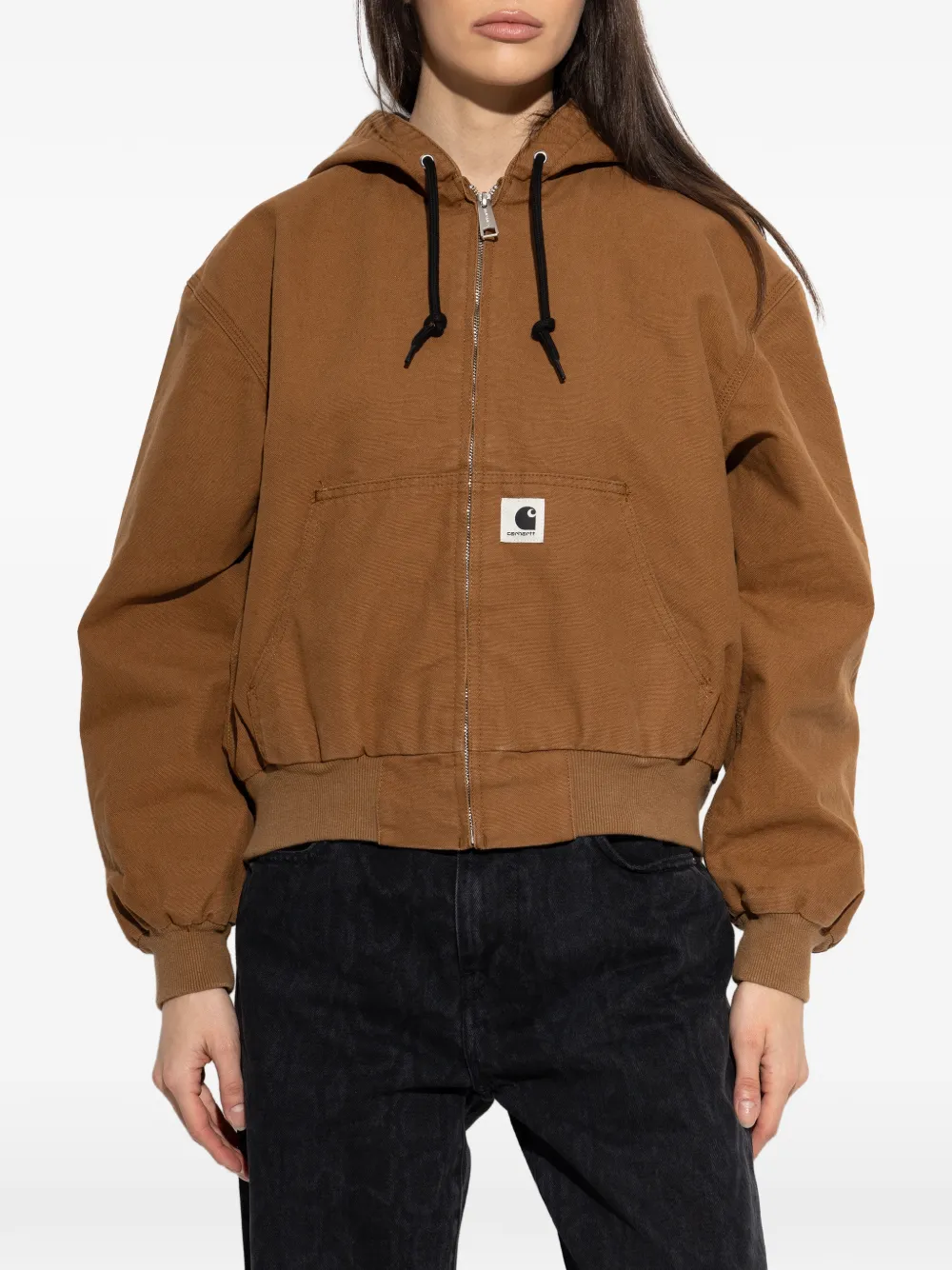  Carhartt Wip Hooded Zip Jacket - Brown 