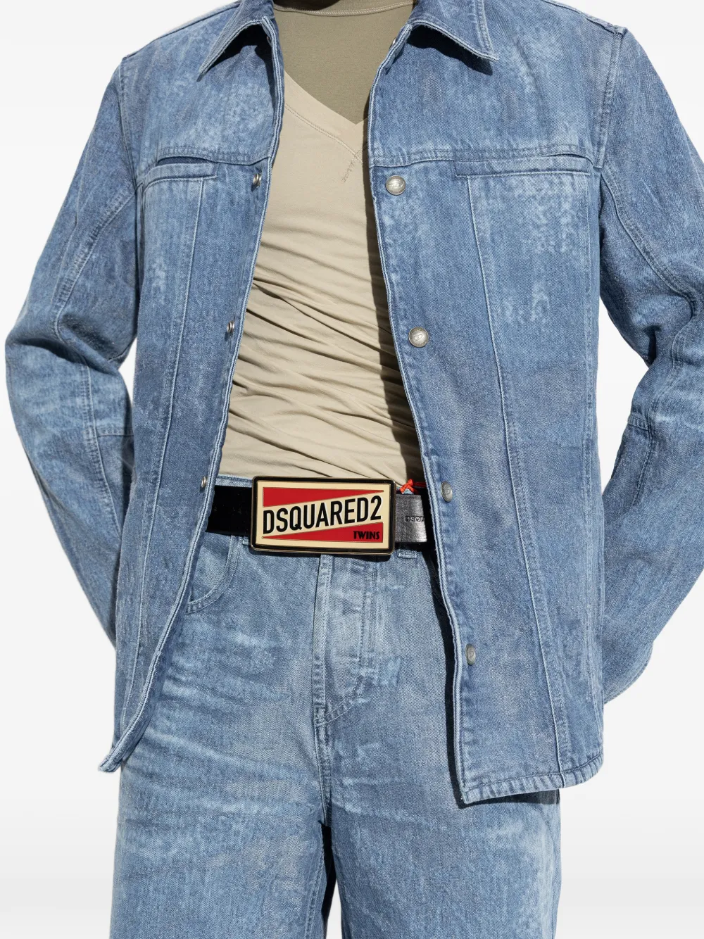 DSQUARED2 Riem met logoplakkaat Zwart