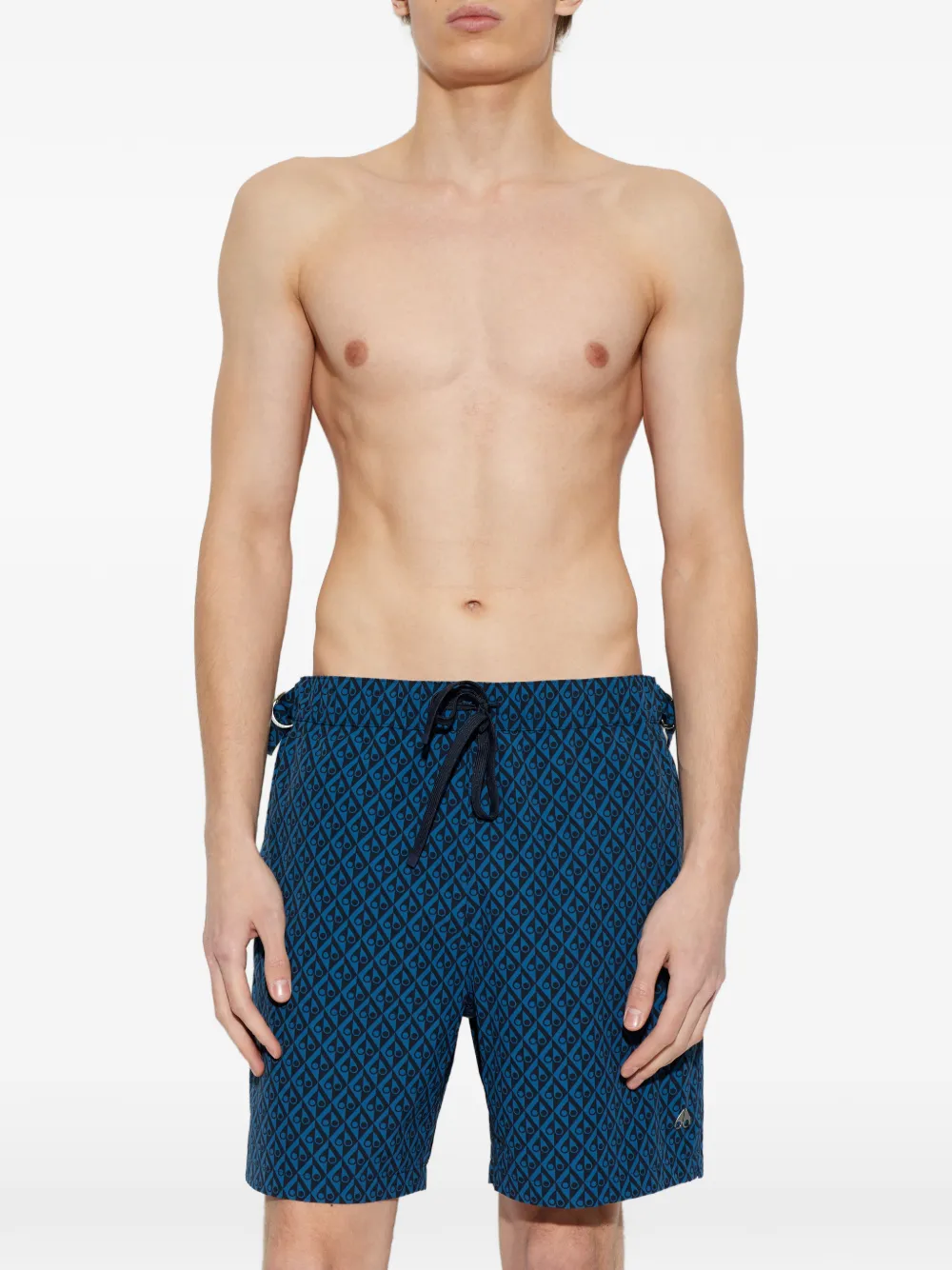  Moose Knuckles Patterned Swim Shorts - Blue 