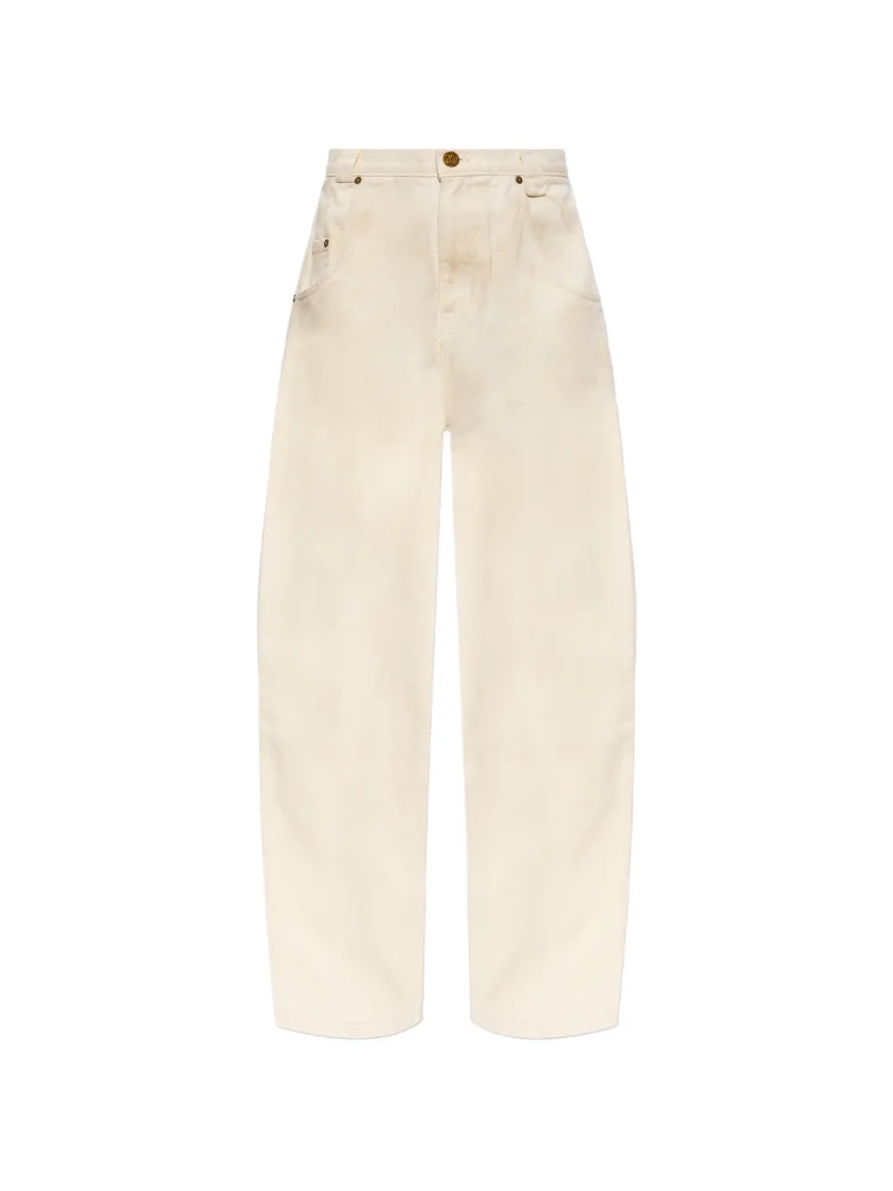 Willy Chavarria logo patch denim trousers - Nude