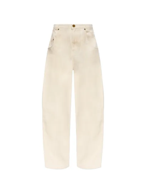 Willy Chavarria logo patch denim trousers
