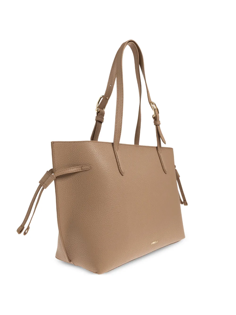 Furla Ava medium leren shopper Beige