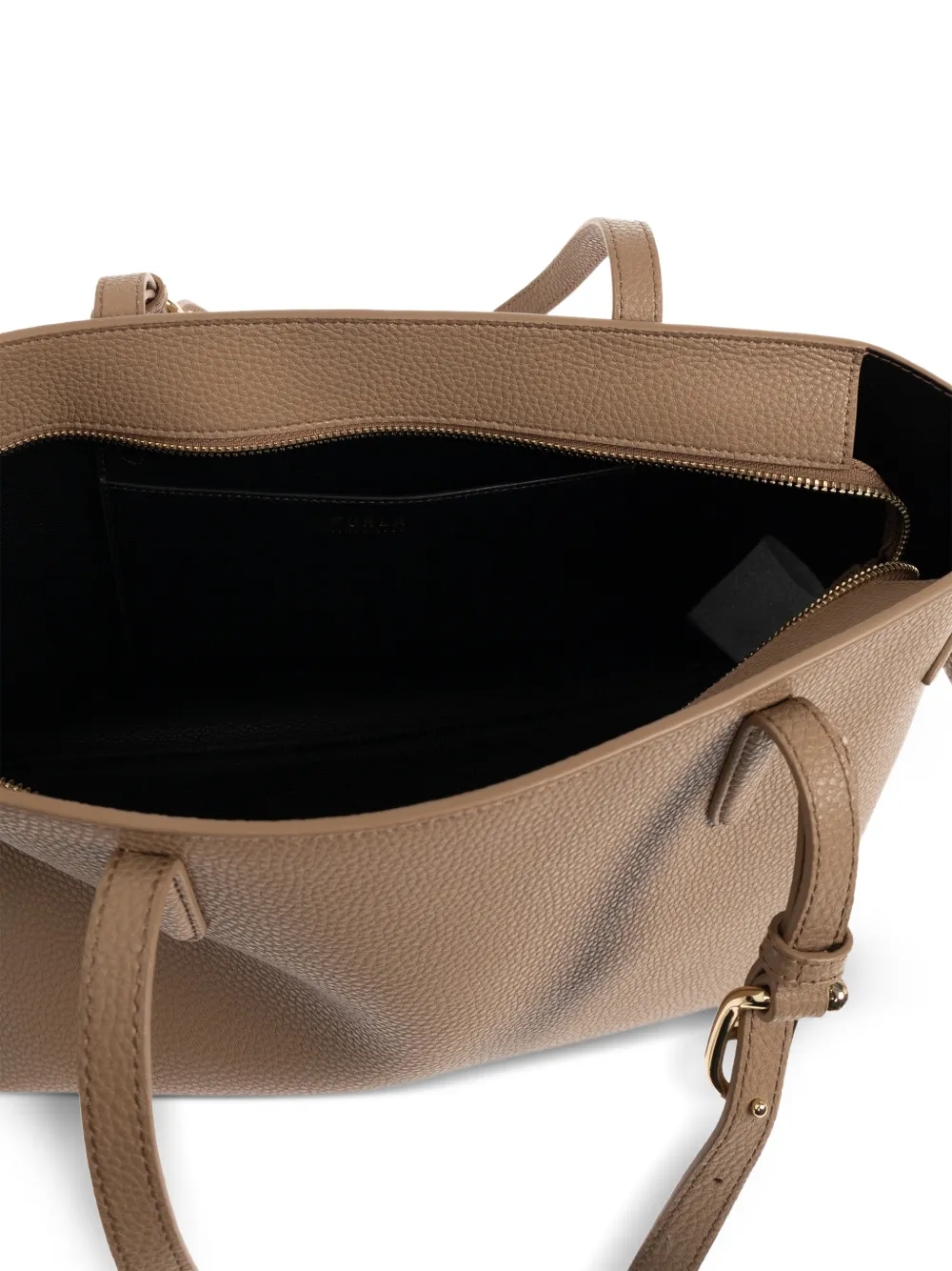 Furla Ava medium leren shopper Beige