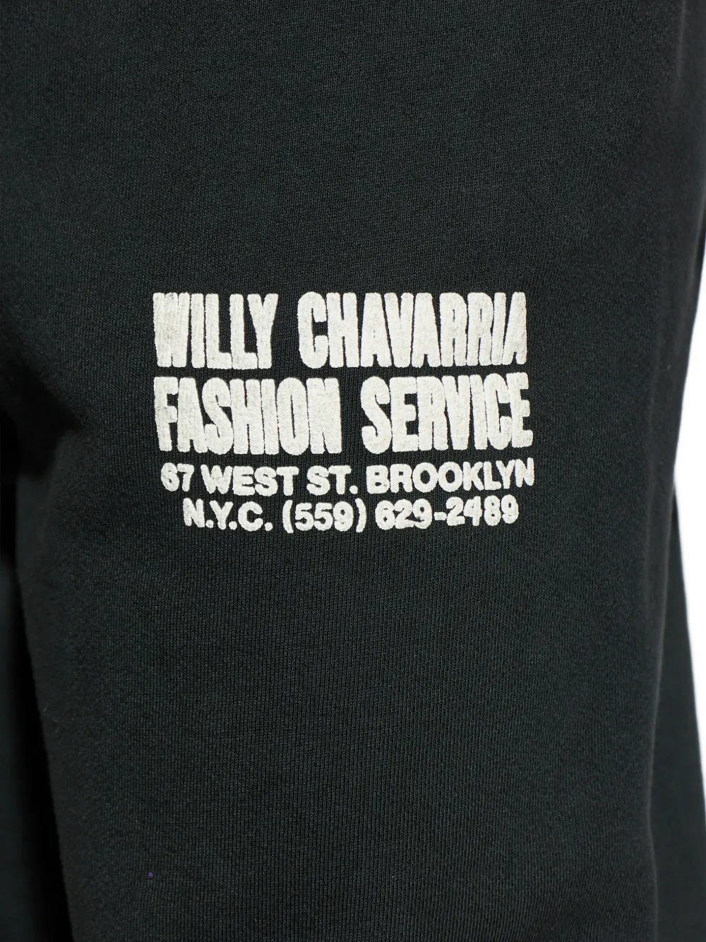 Willy Chavarria Broek met logo Zwart
