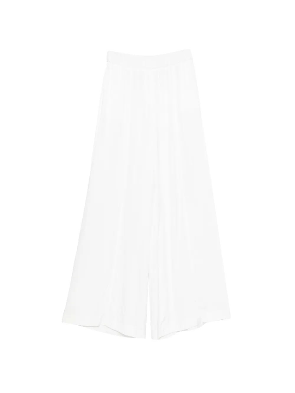 Nude elasticated trousers - Bianco