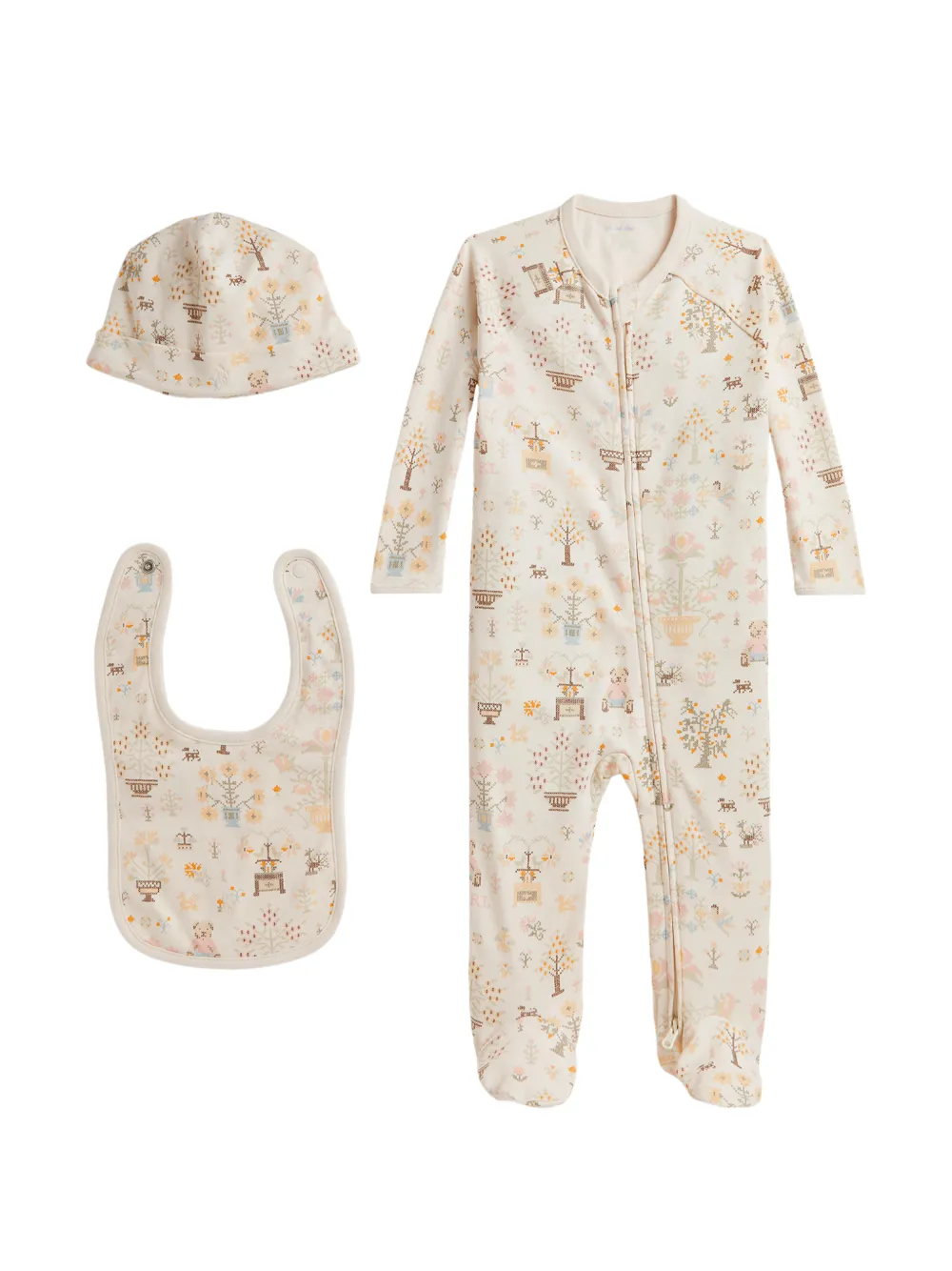 POLO RALPH LAUREN KIDS Strampler-Set mit grafischem Print - Nude
